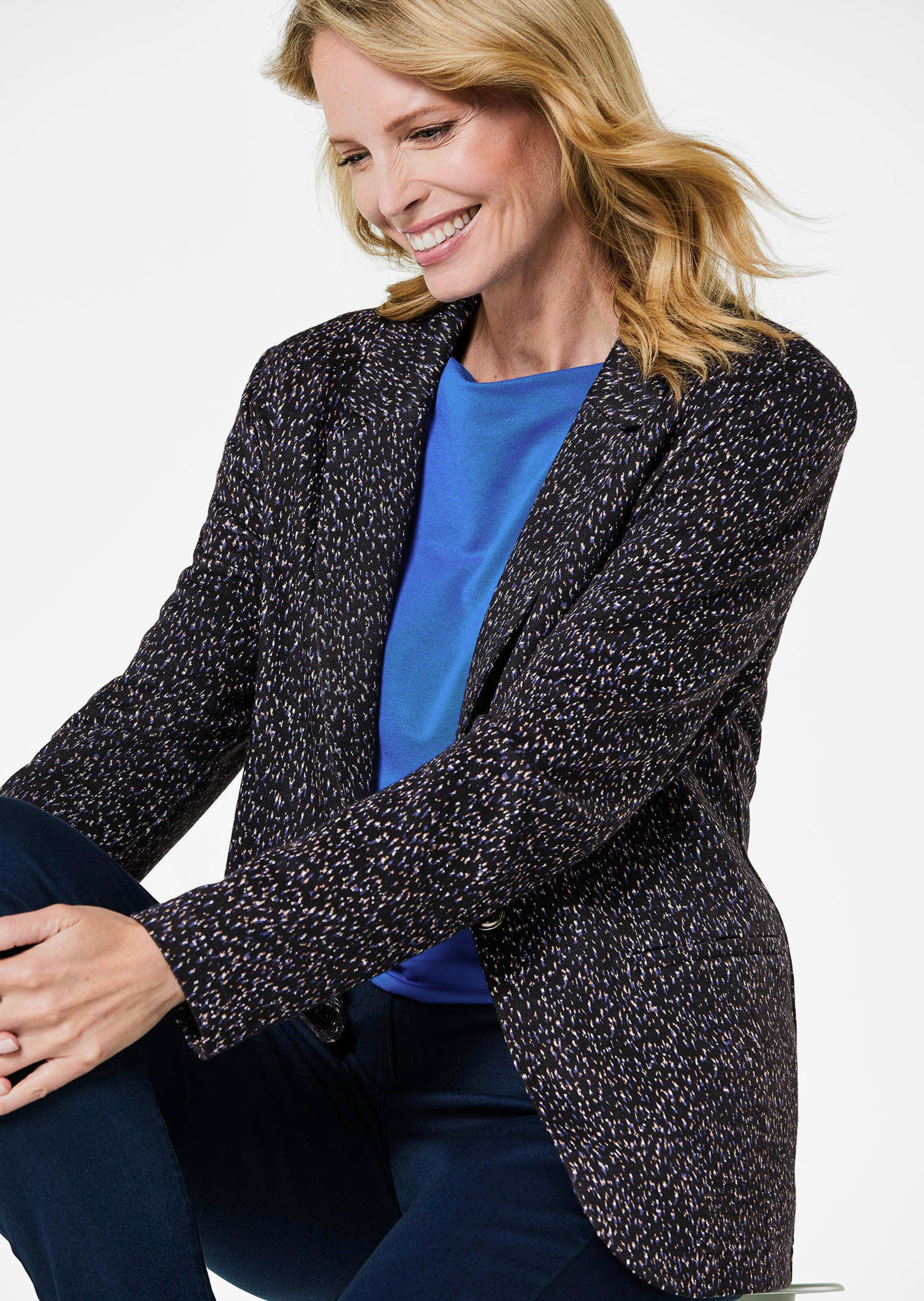 Blazer mit Multicolor Allover-Druck thumbnail 4