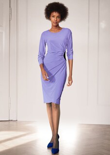 Langarm-Kleid mit seitlicher Raffung thumbnail 1