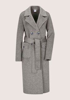 Long, double-breasted wool coat thumbnail 7