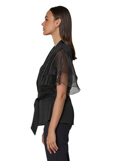 Bluse im Metallic-Look mit transparenten Ärmeln thumbnail 5