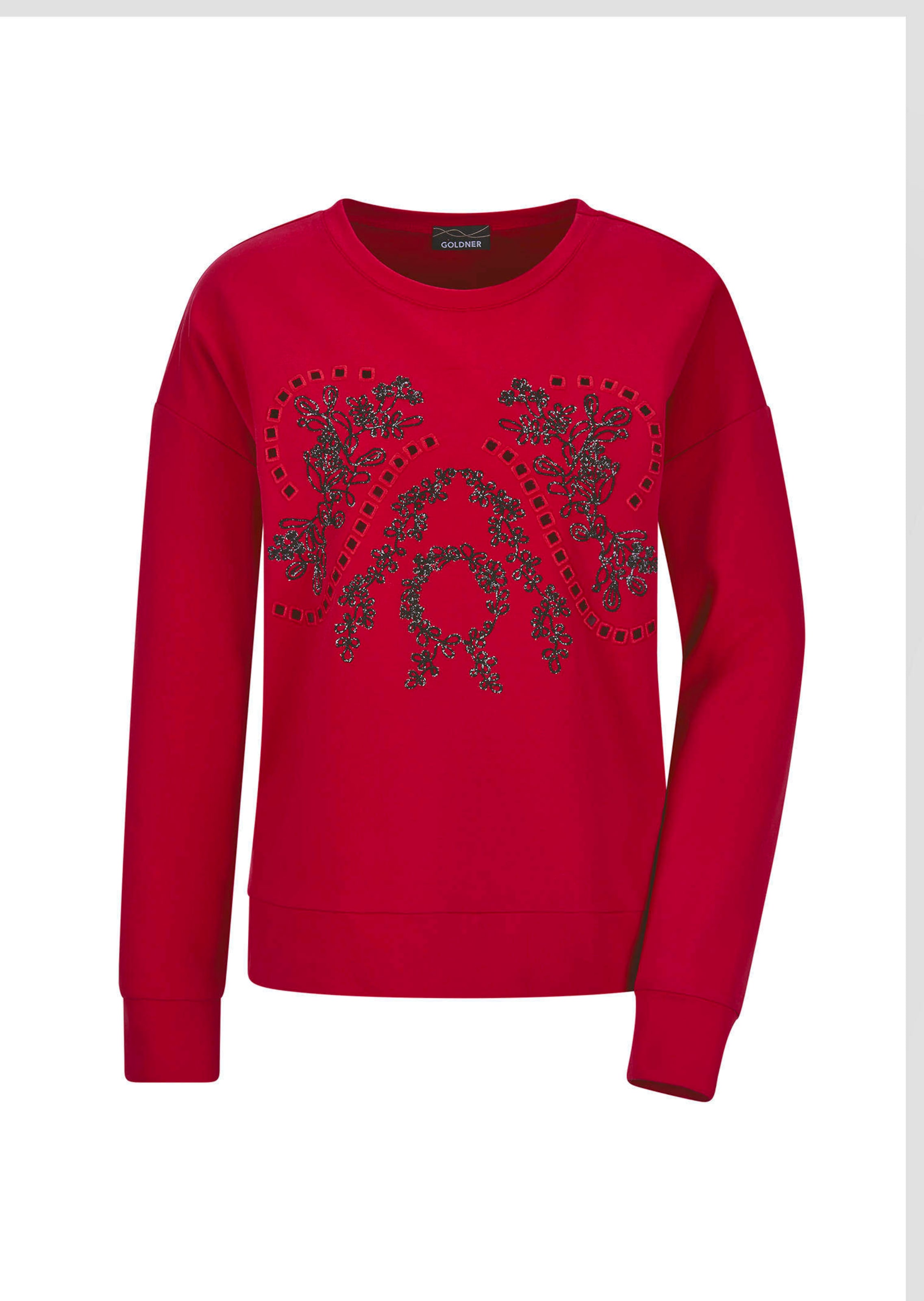 Sweat-shirt agrémenté de broderie séduisante