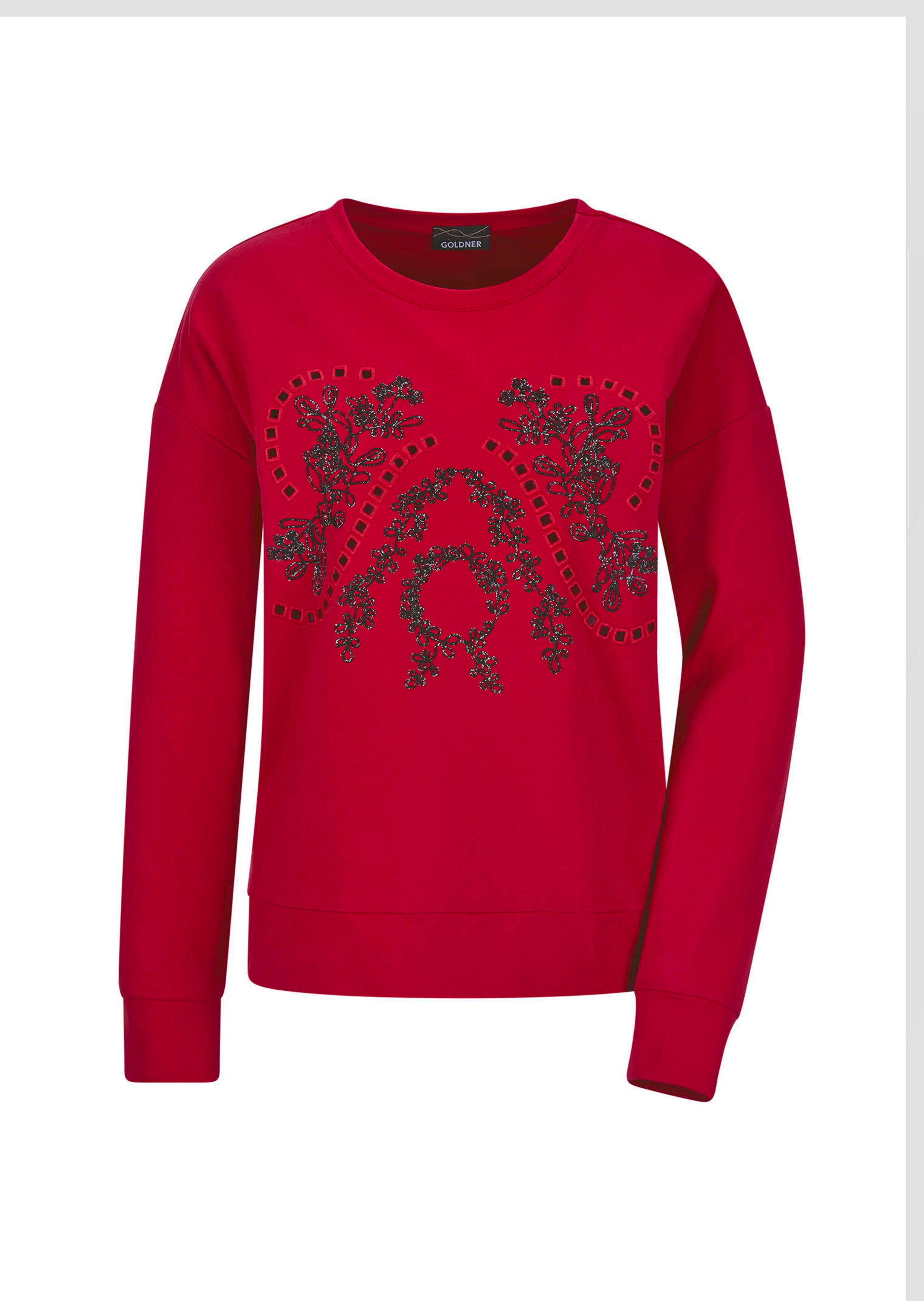 Sweatshirt mit femininer Stickerei thumbnail 4