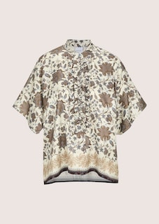 Blouse kimono à motif fleuri avec volant thumbnail 7