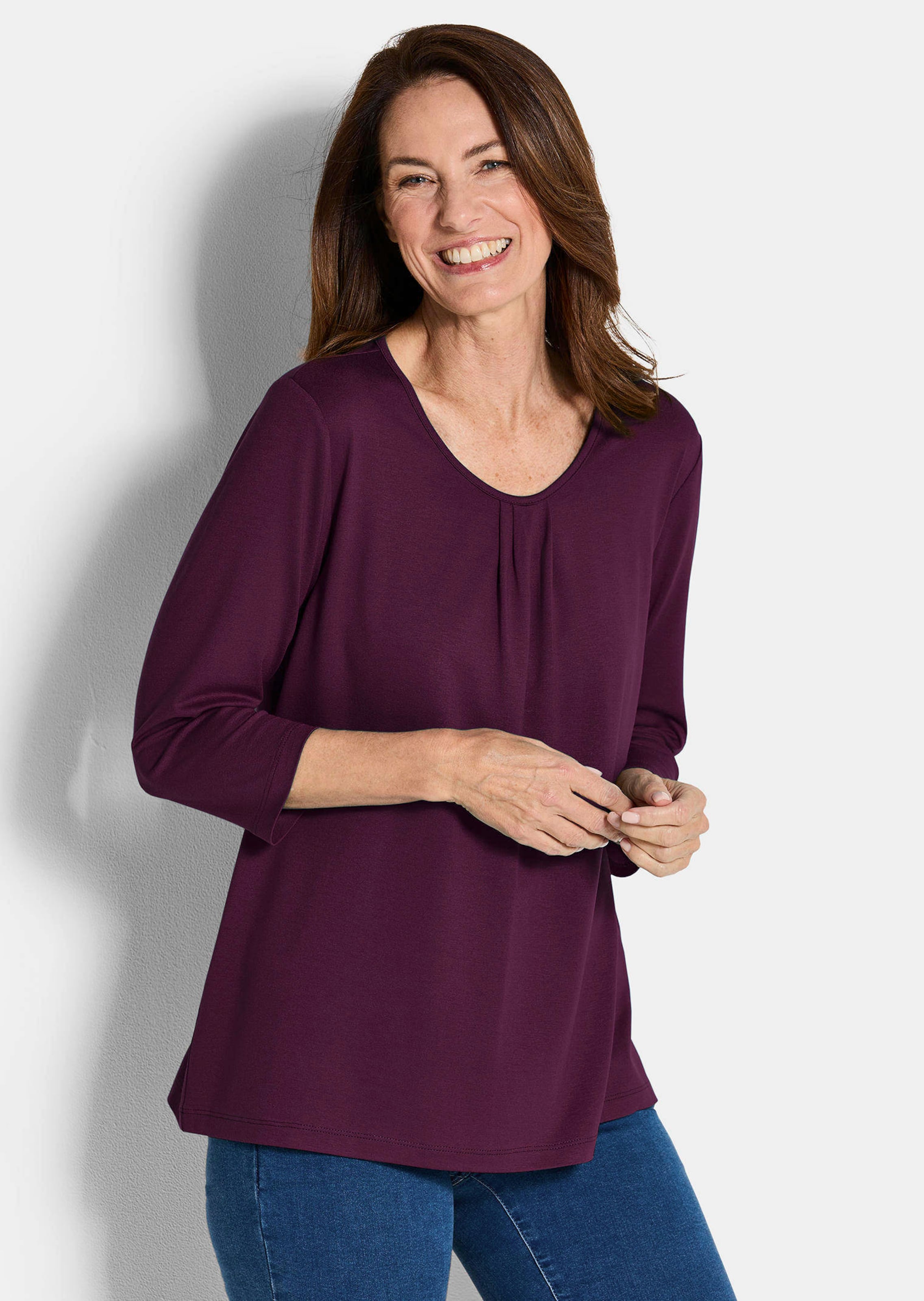 Elegant shirt van viscose-jersey