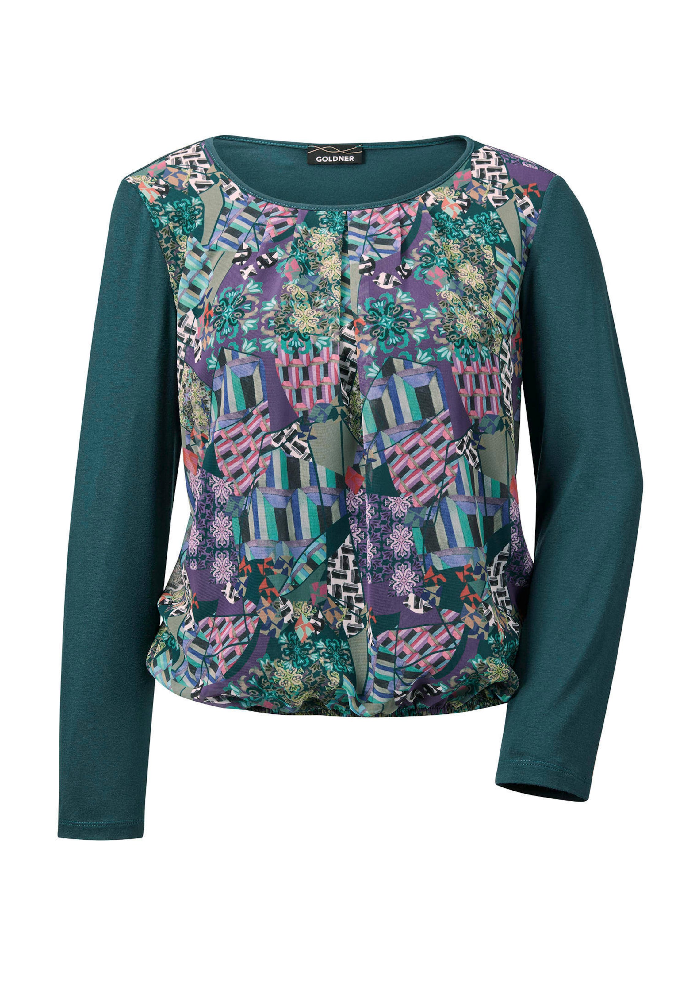 Blusenshirt mit Chiffon-Einsatz