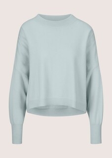 Kurzer Oversize-Pullover mit Kaschmir thumbnail 6
