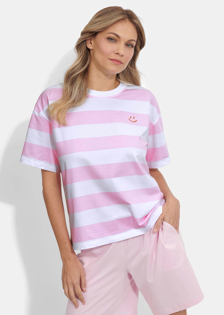 Gestreept shirt van katoen-jersey