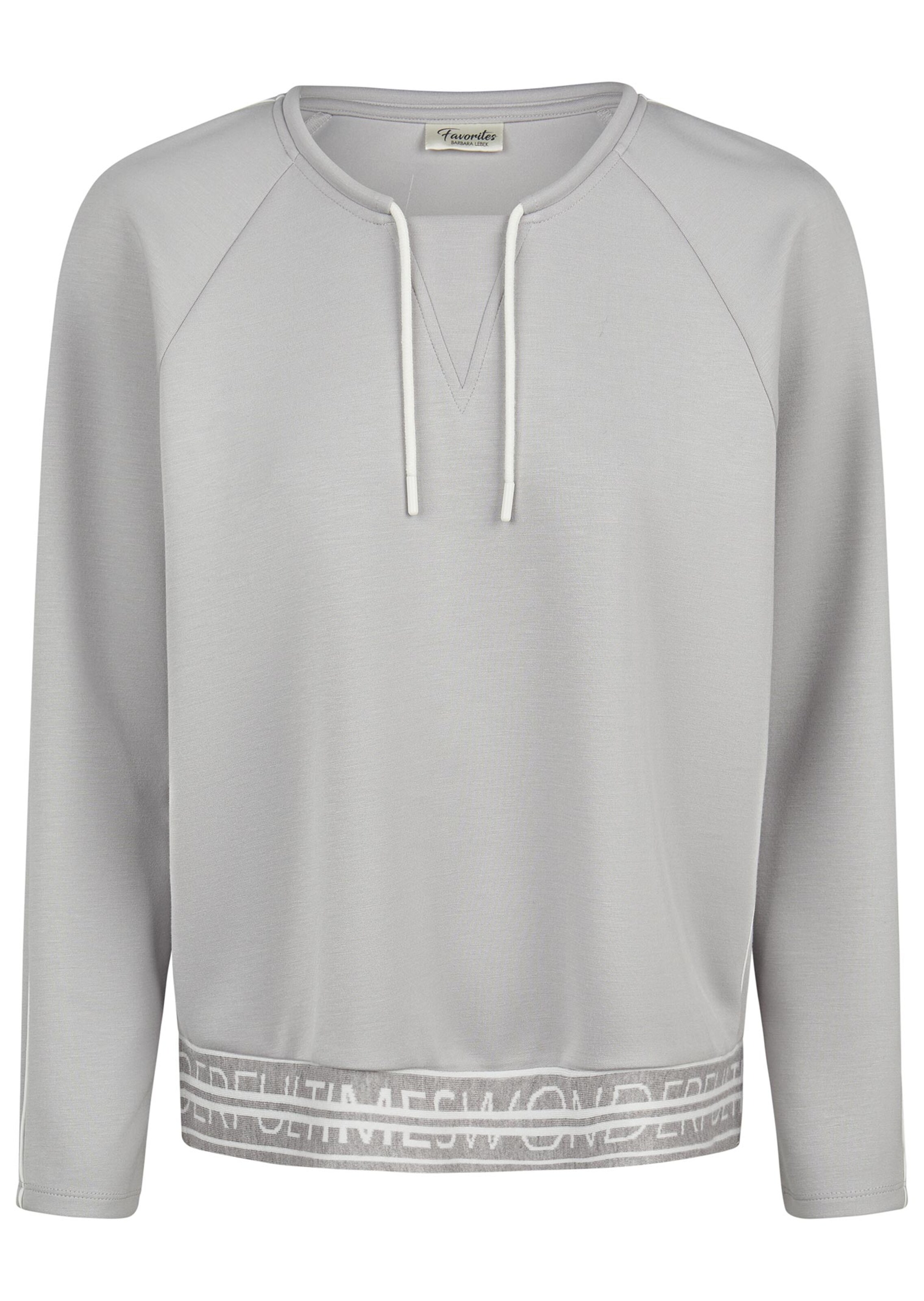 Sweatshirt mit Kordelzug und Paspeln