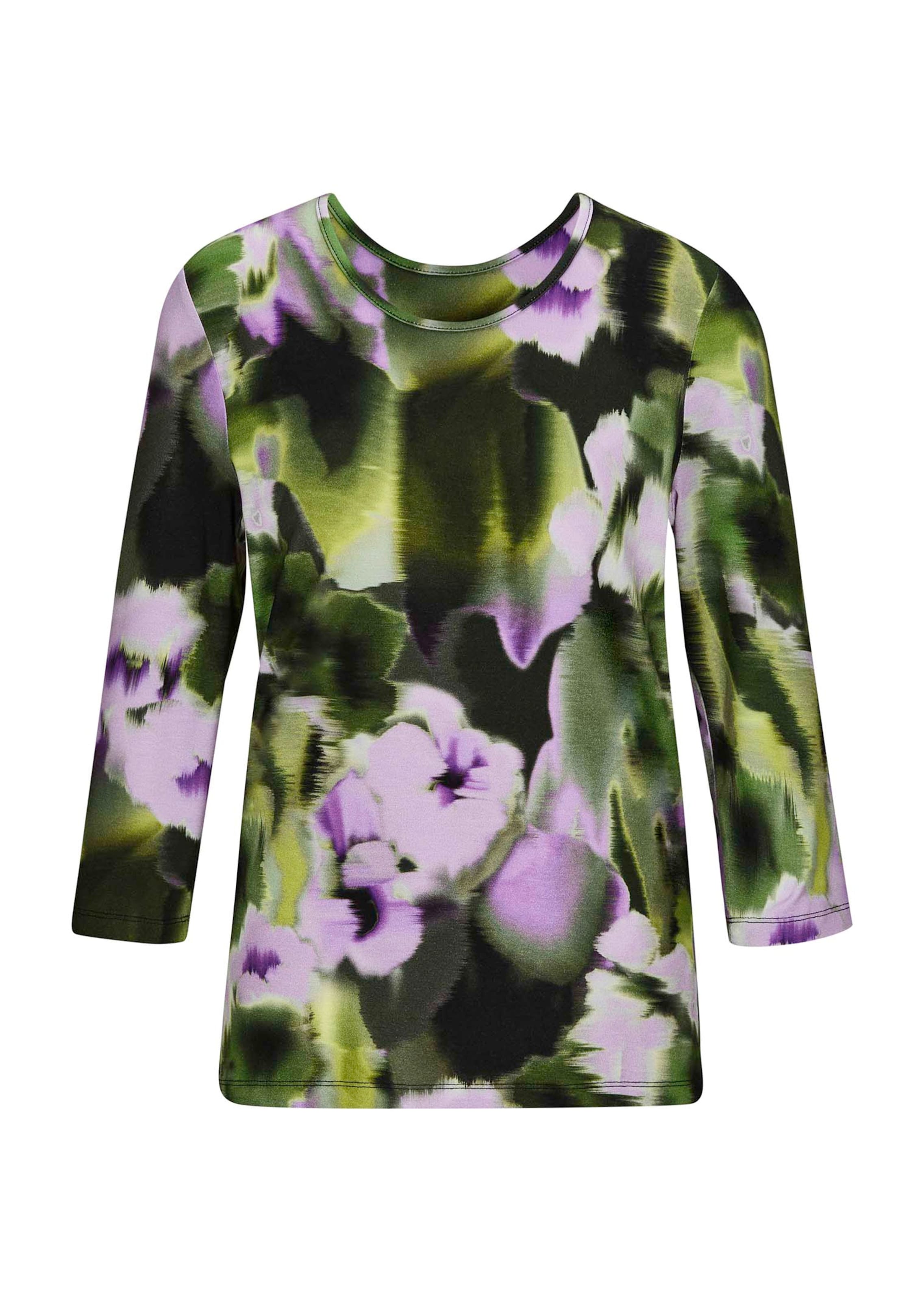 T-shirt en viscose avec motif floral artistique