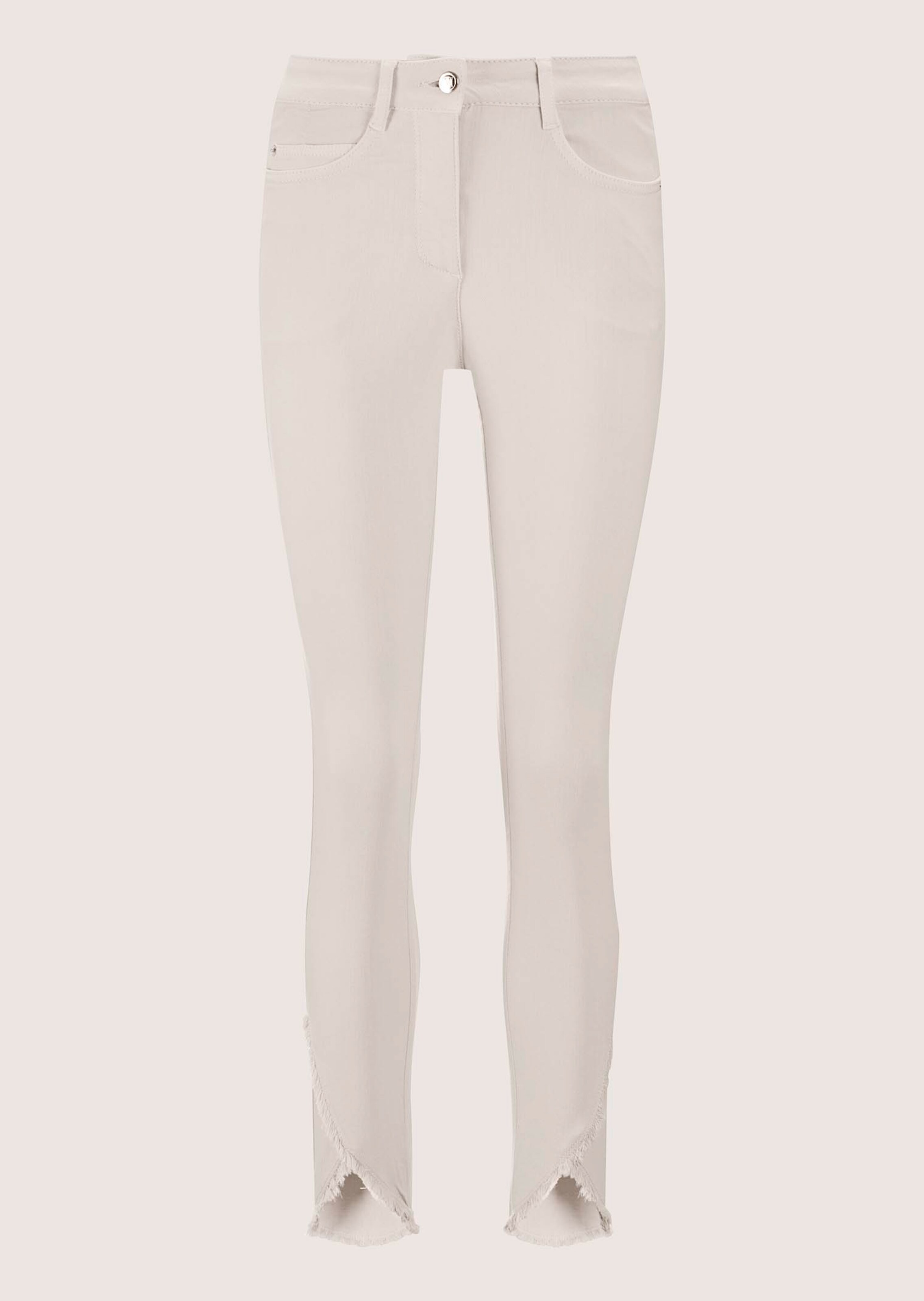 Slim-fit jeans with frayed hem thumbnail 7