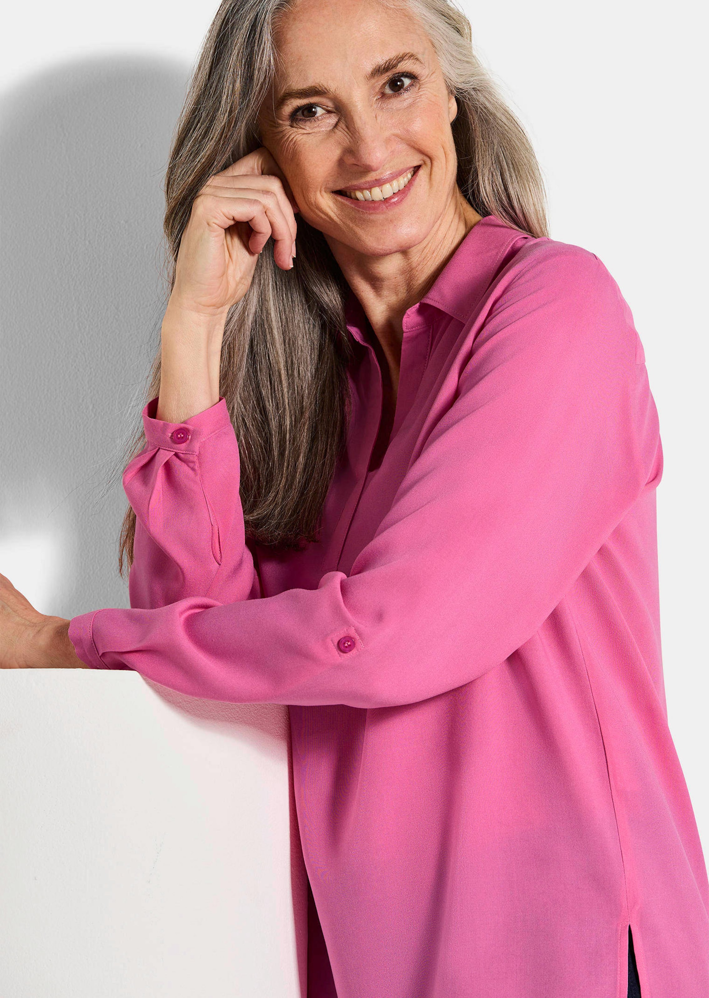 Overslagblouse van zuivere viscose thumbnail 4