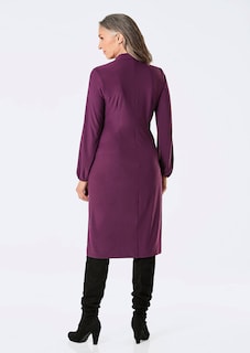 Robe cache-cœur avec col chemise thumbnail 3