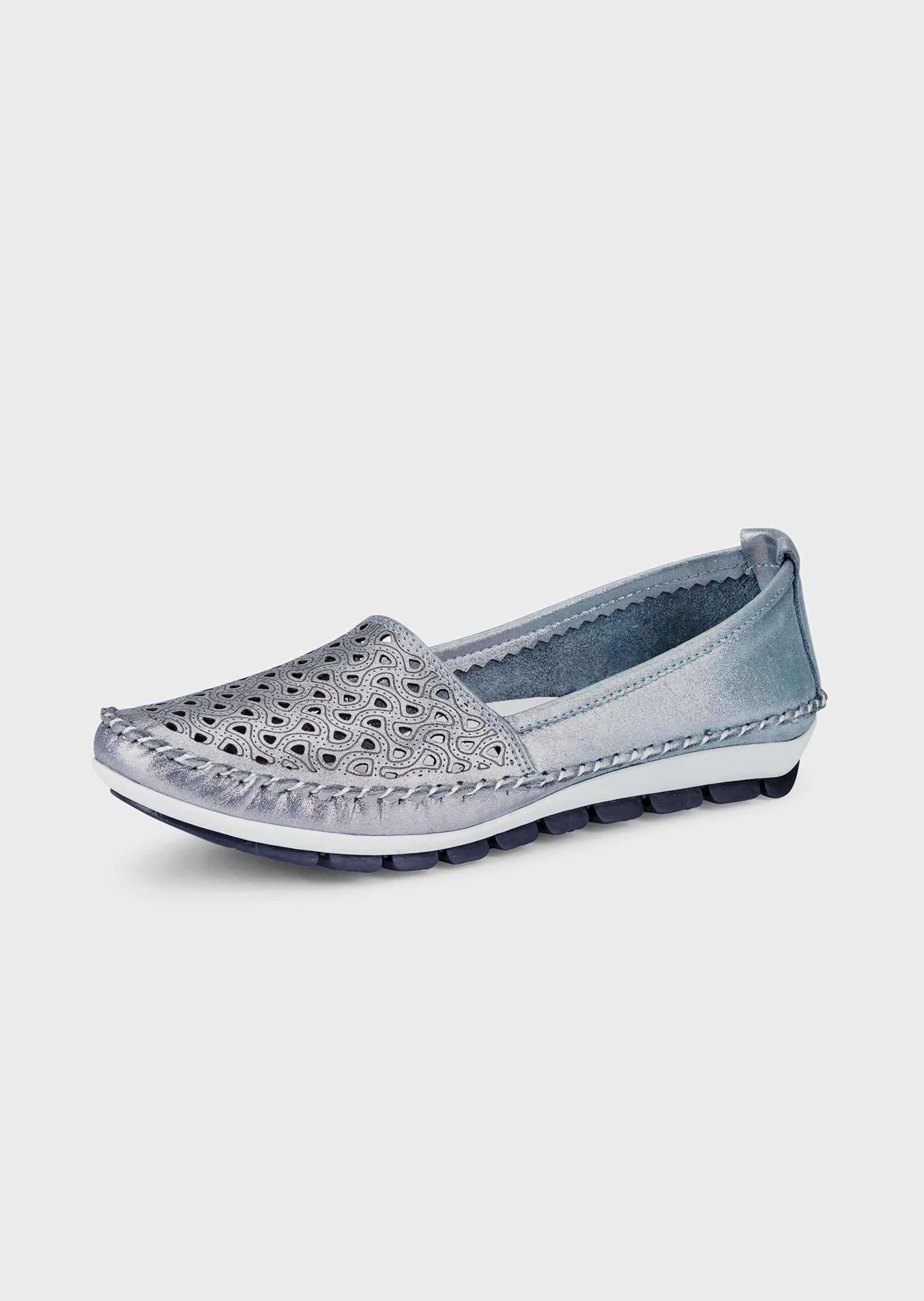 Leder-Slipper mit Wechselfussbett