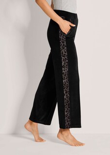 Pantalon de détente en velours à rayures léopard thumbnail 3