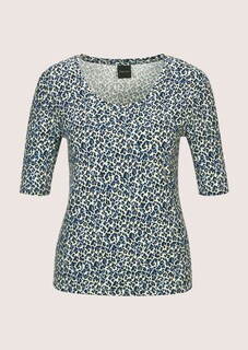 Animal print top with round neck thumbnail 7