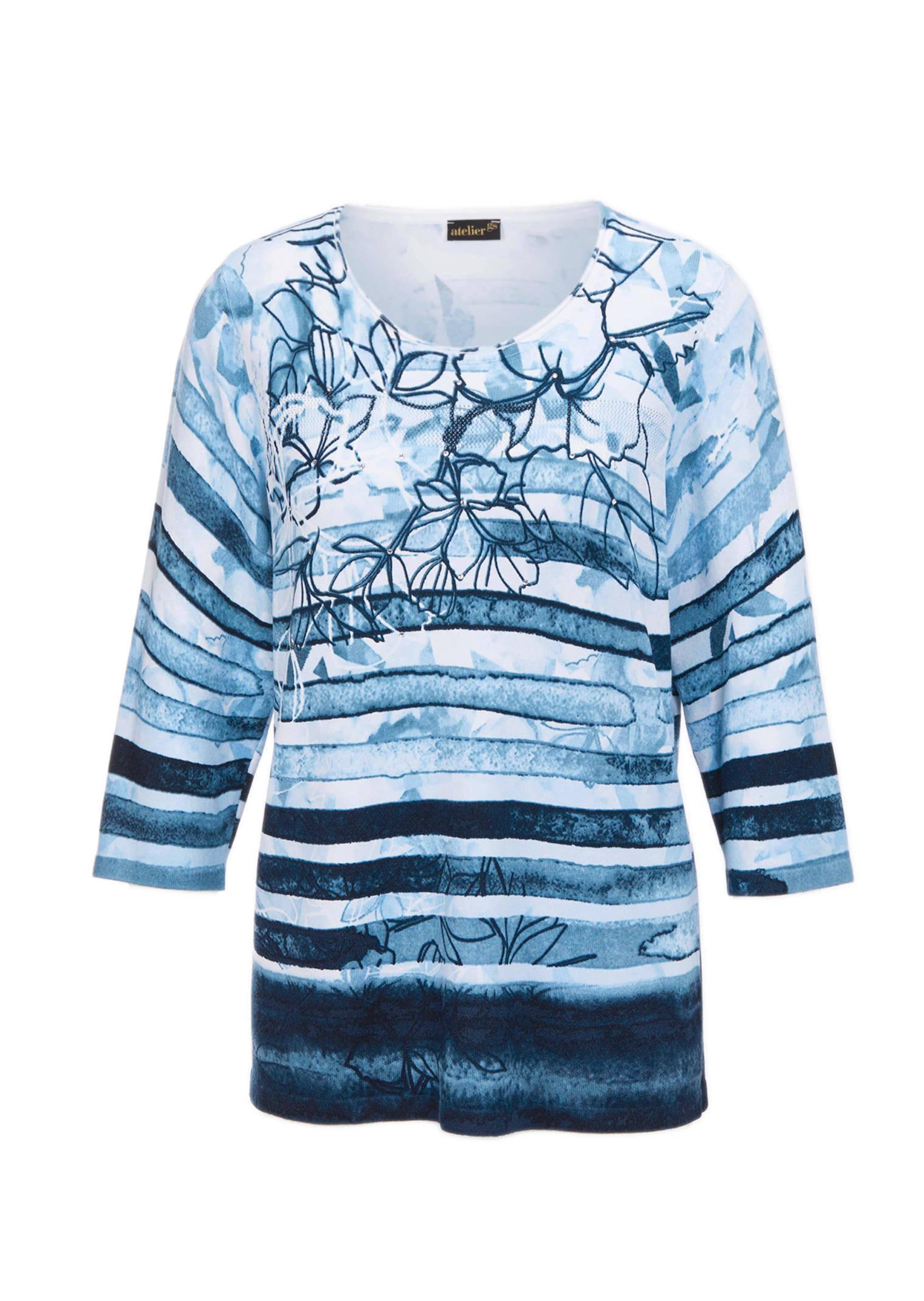 Ongecompliceerde gedessineerde pullover met glanzende siersteentjes
