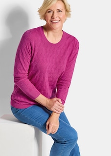Pull en tricot avec motif torsadé en zigzag thumbnail 4