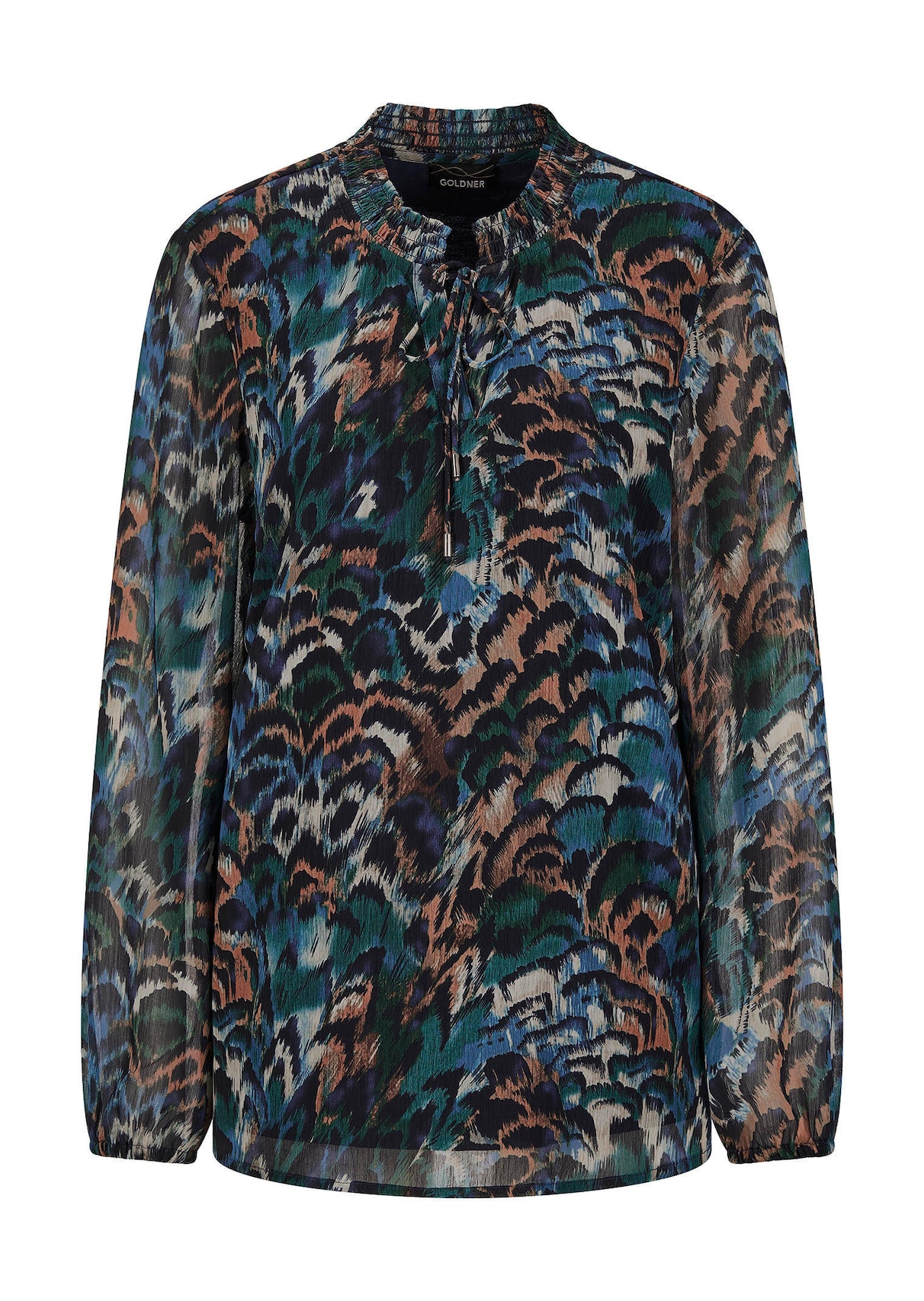 Blouse imprimée en voile.