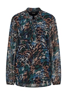 Gedessineerde blouse van chiffon thumbnail 6