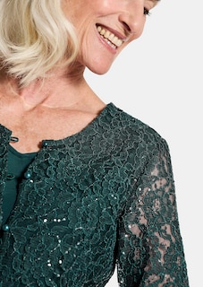Robe avec veste en dentelle et paillettes thumbnail 5