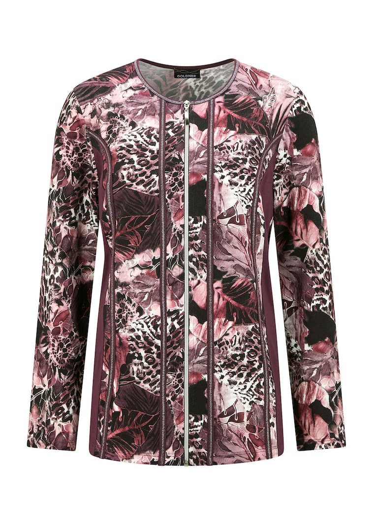 Taillierte Shirtjacke aus Viskose-Jersey