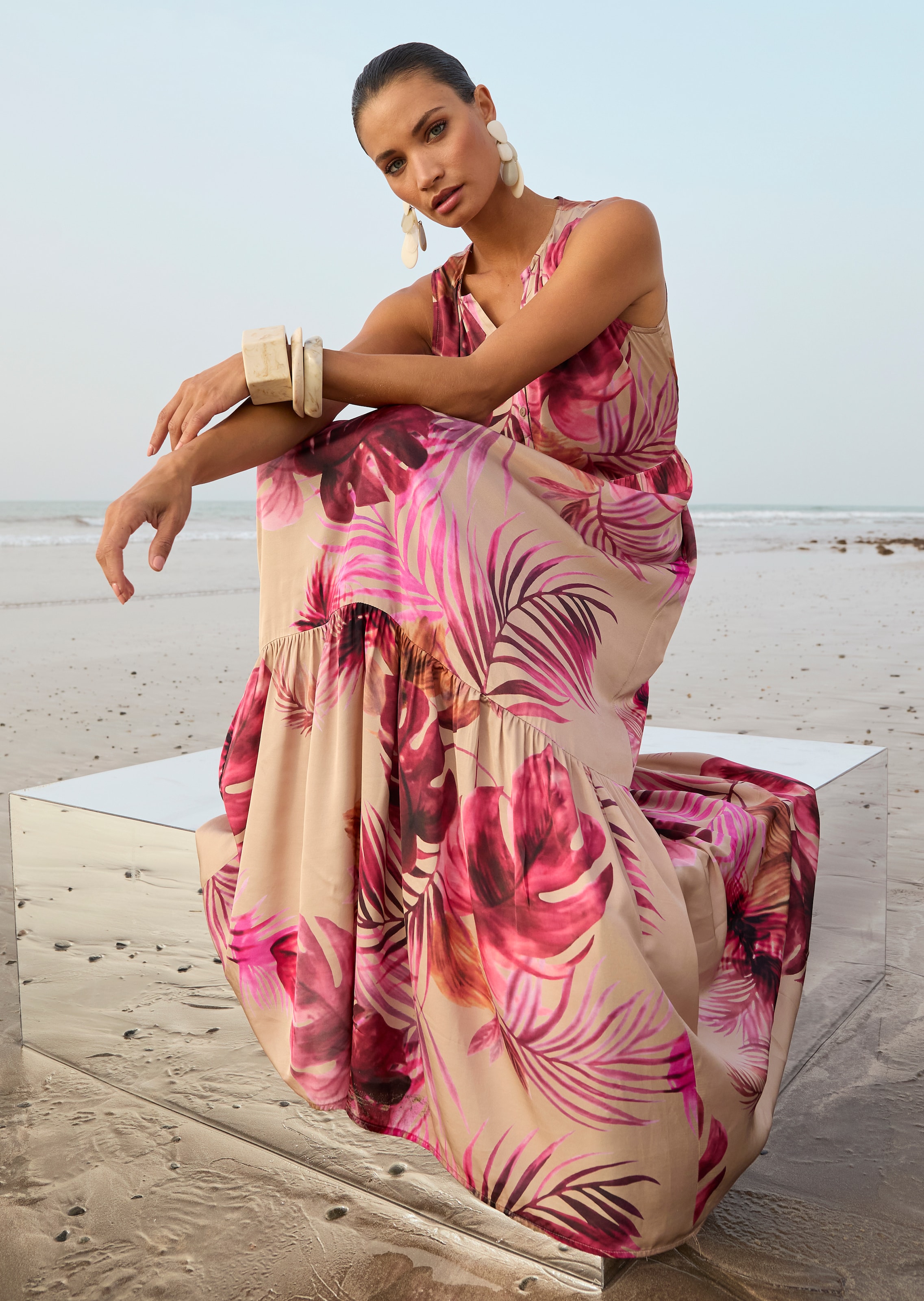 Ärmelloses Maxikleid für den Sommer