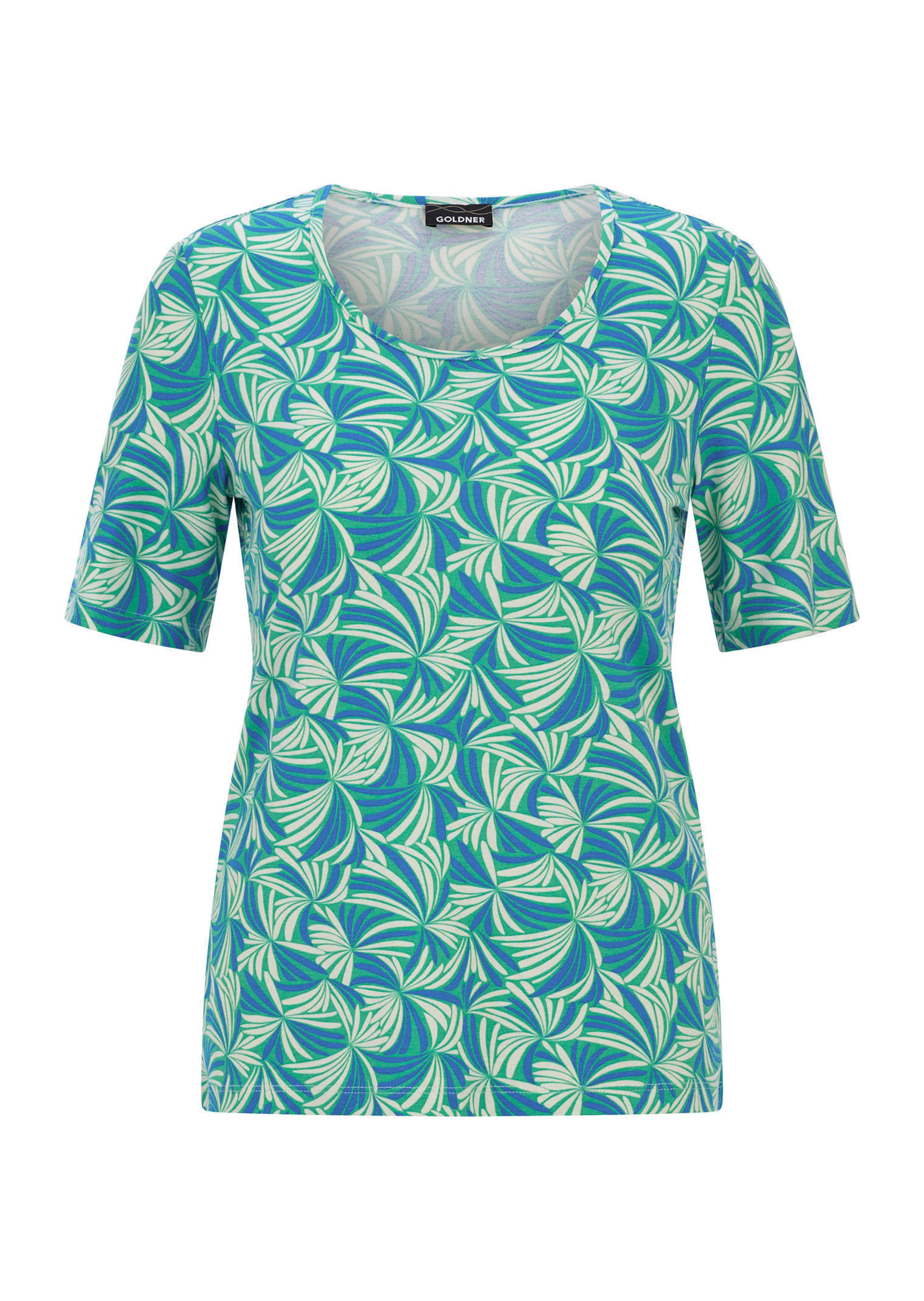 Viskoseshirt mit Blättermuster