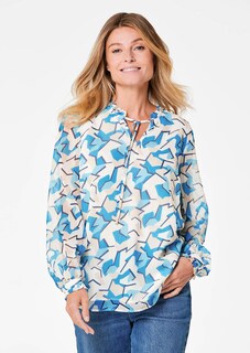 Chiffonbluse mit Gummibündchen thumbnail 1