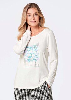 T-shirt à manches longues avec imprimé pailleté thumbnail 1