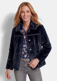 Wendejacke mit Leder- und Fell-Look thumbnail 1