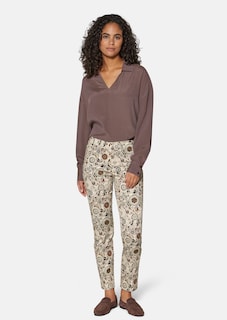 Schlanke Stretch-Hose mit Ethno-Print thumbnail 3