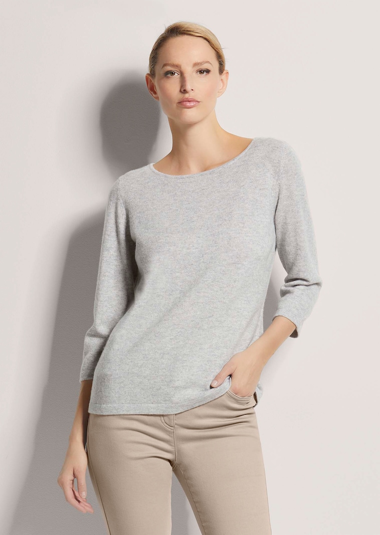 Kasjmier trui met boothals