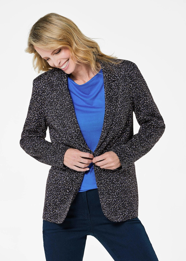 Blazer met veelkleurige all-over print