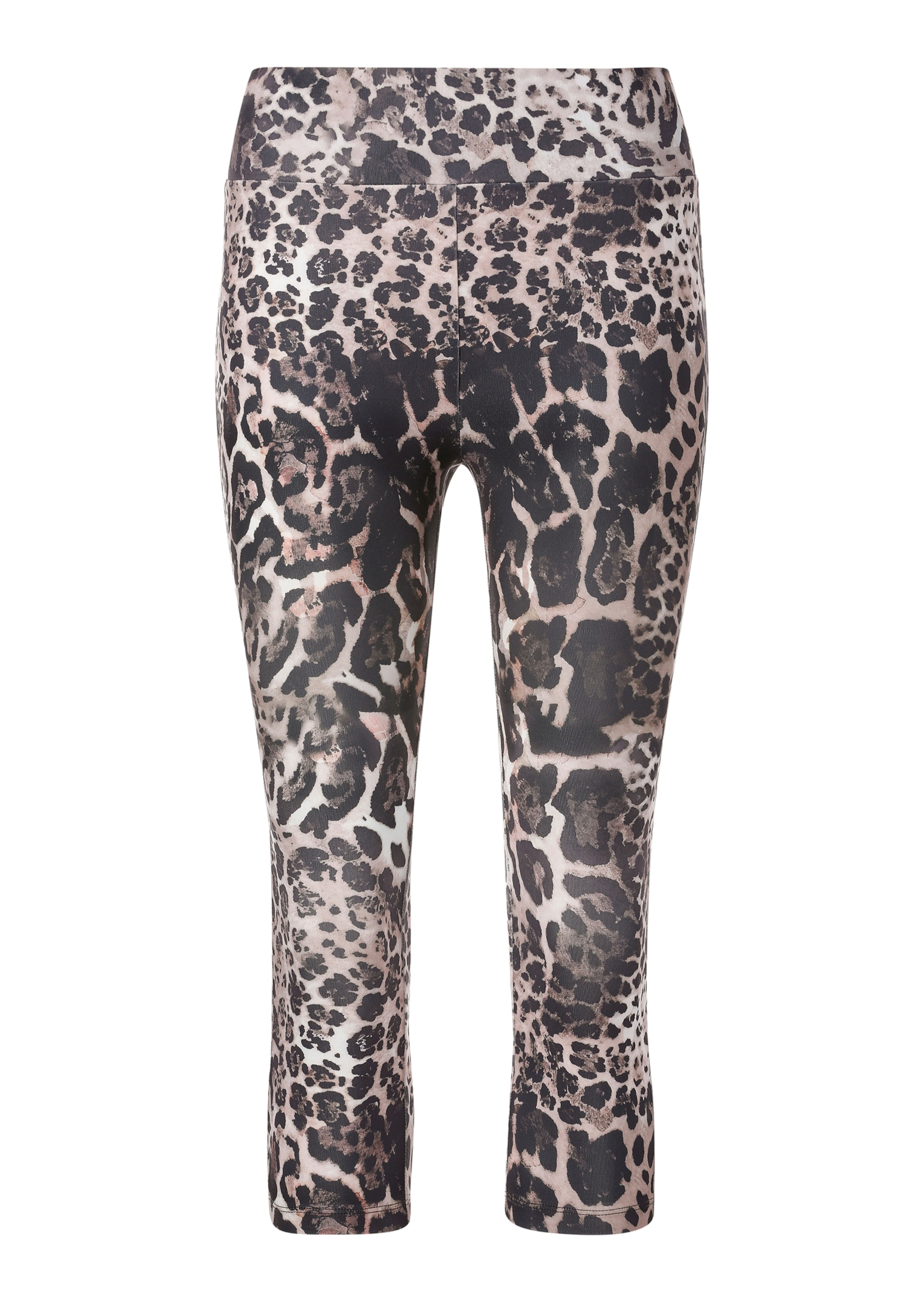 Verkürzte Tights mit Leo-Print