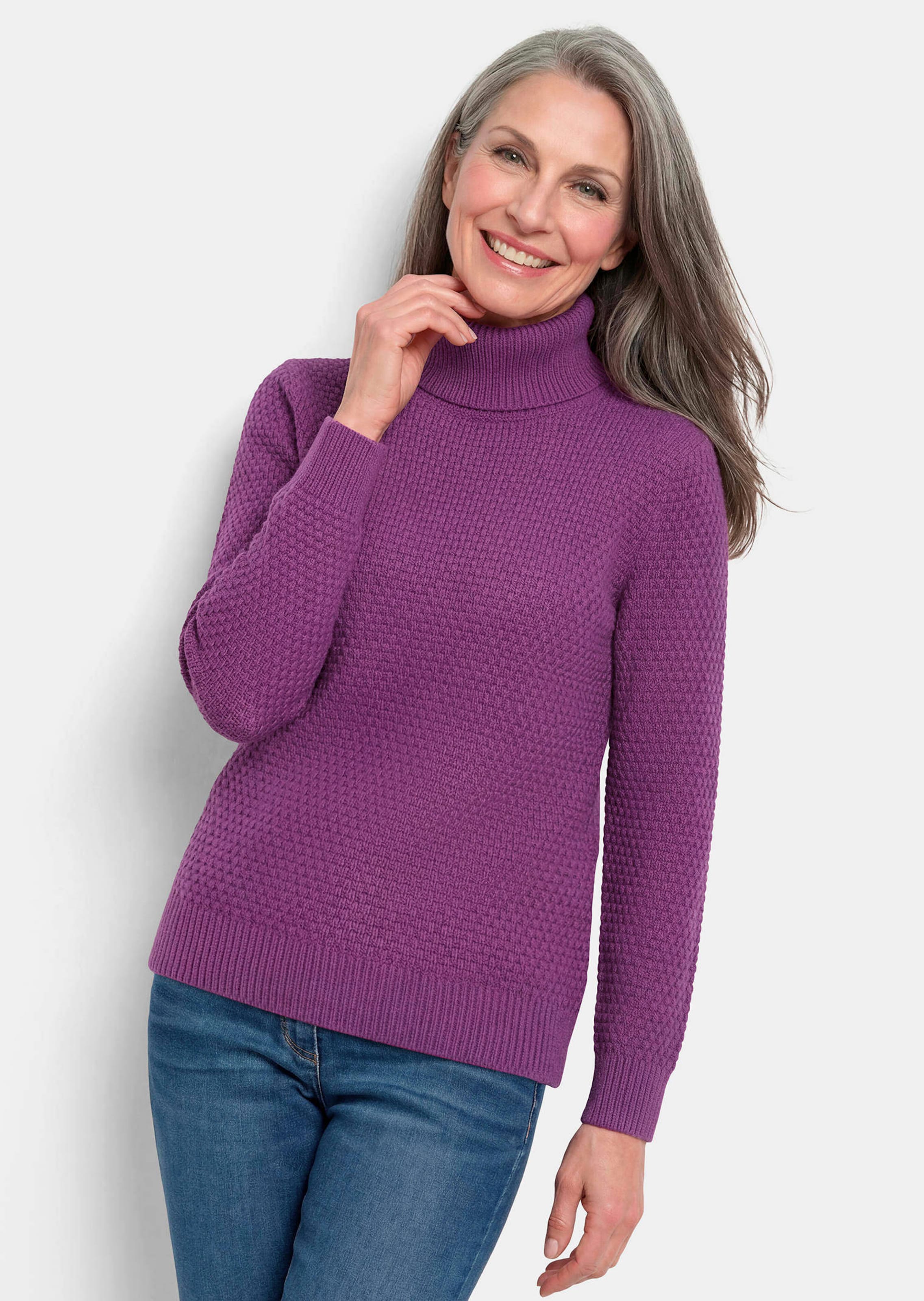 Pull à col roulé en tricot