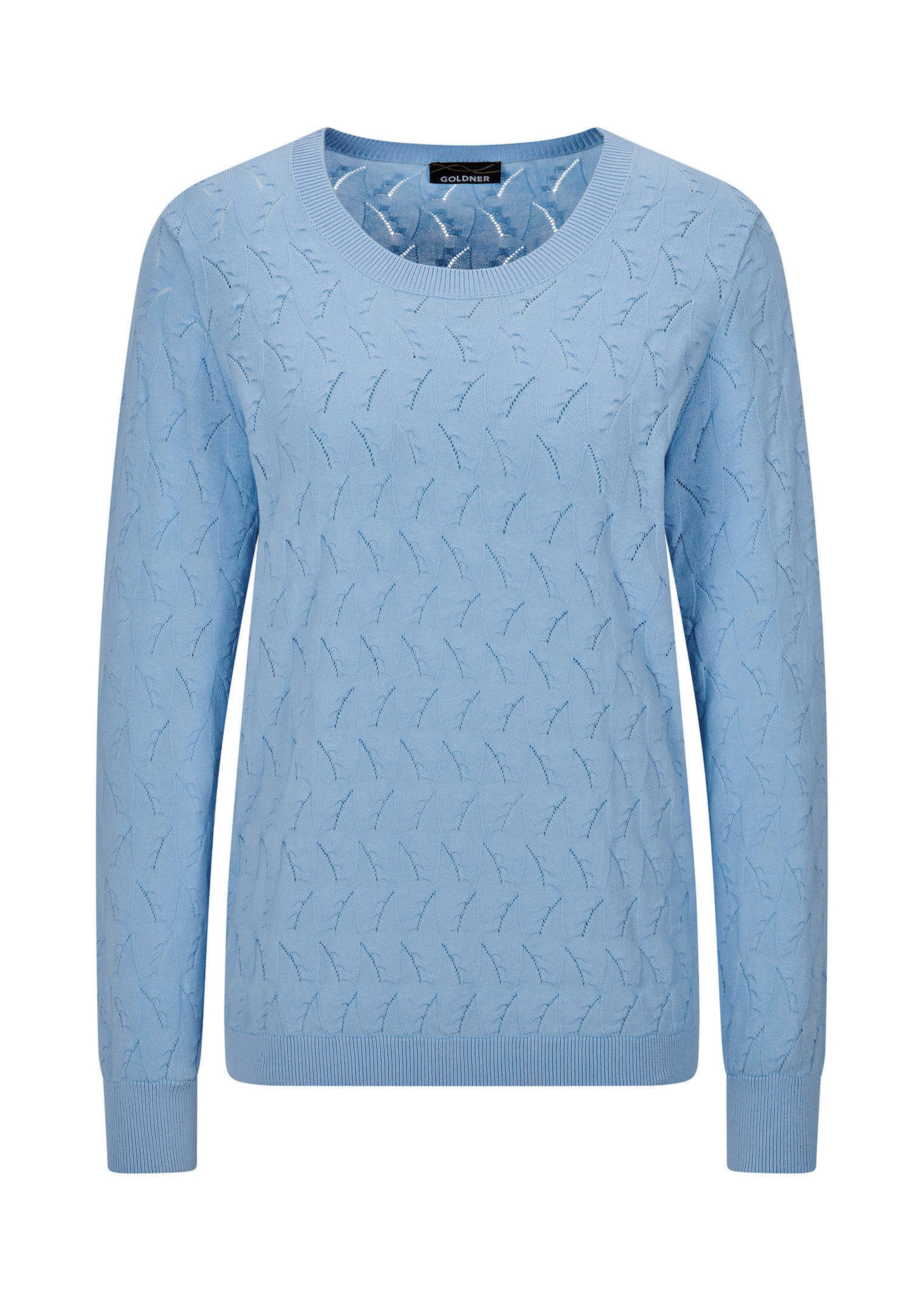 Tricot pullover met zigzag-kabelpatroon