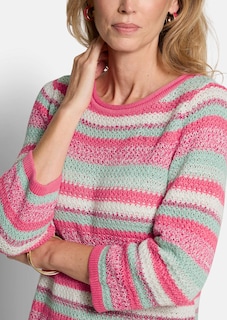 Ringelpullover mit U-Boot-Ausschnitt thumbnail 5