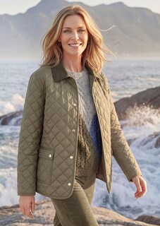 Leichte Steppjacke mit Kontrastkragen thumbnail 7