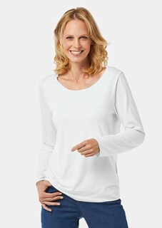 Veelzijdig te combineren shirt met lange mouwen en harmonieuze sierrand thumbnail 7