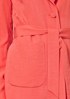 Lange Jacke mit Bindegürtel thumbnail 6