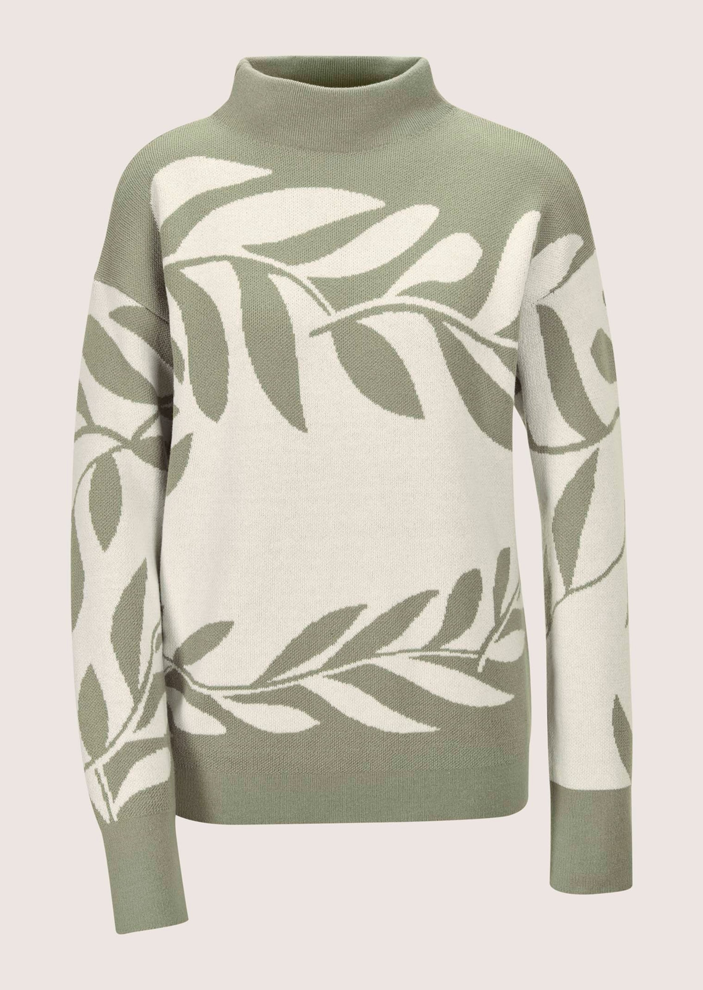 Jacquard jumper with floral pattern