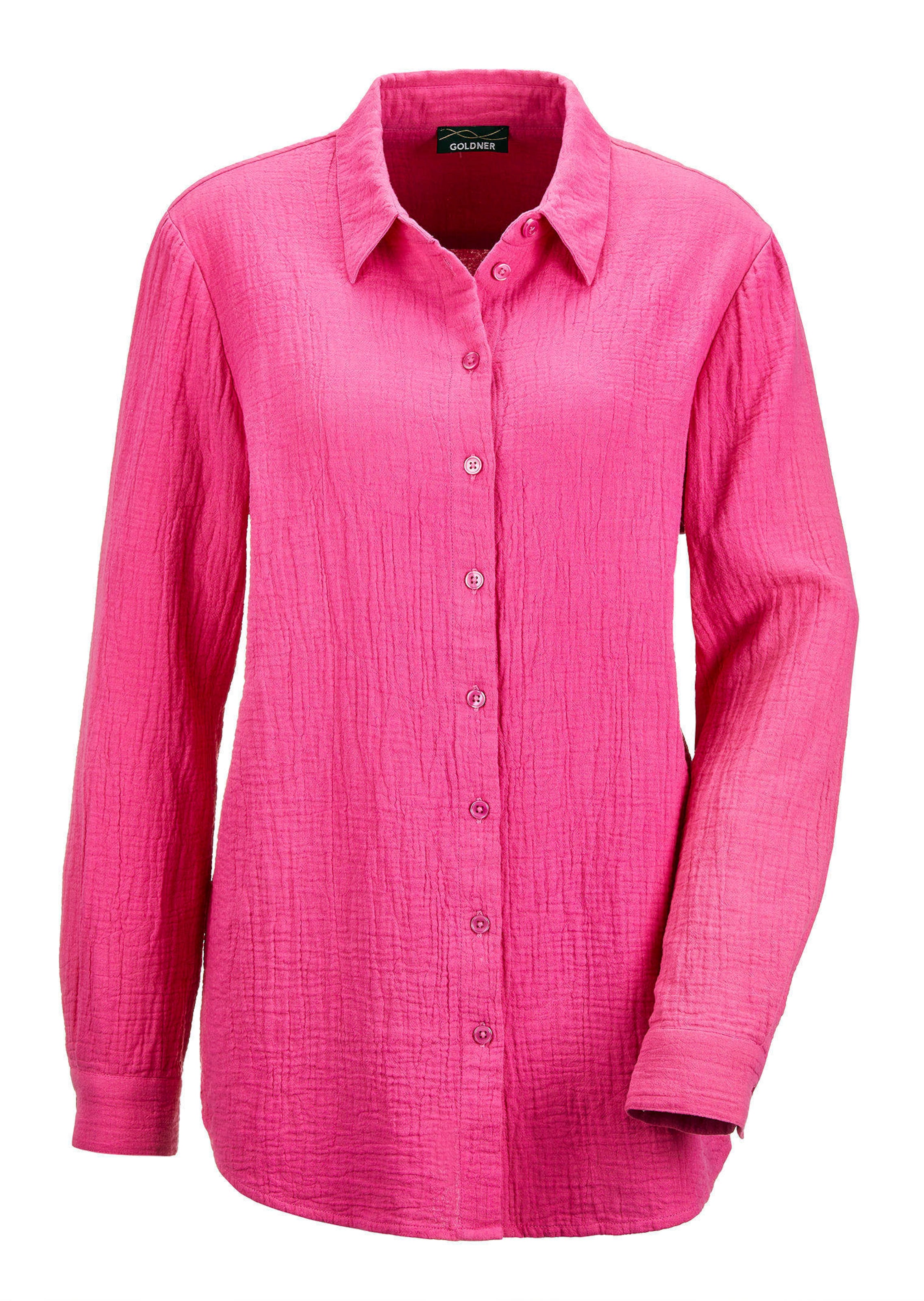 Overhemdblouse van katoen-mousseline