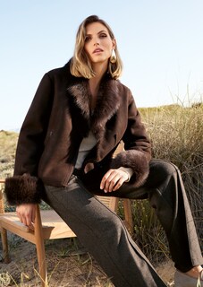Lammfell-Jacke im Biker-Stil thumbnail 1