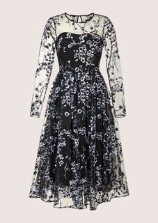 Cocktailkleid mit Blütenstickerei thumbnail 6