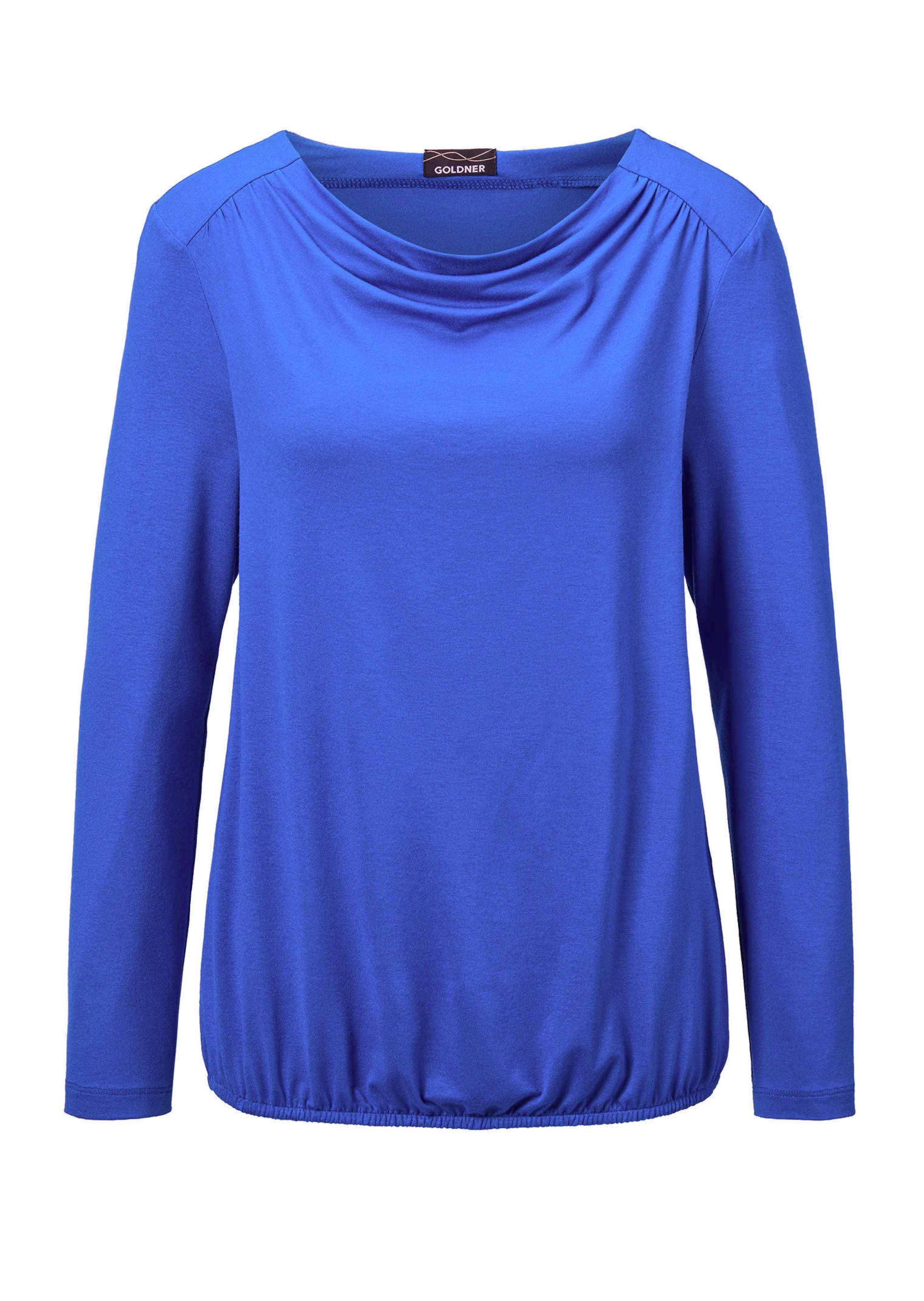 Shirt met lange mouwen en watervalhals