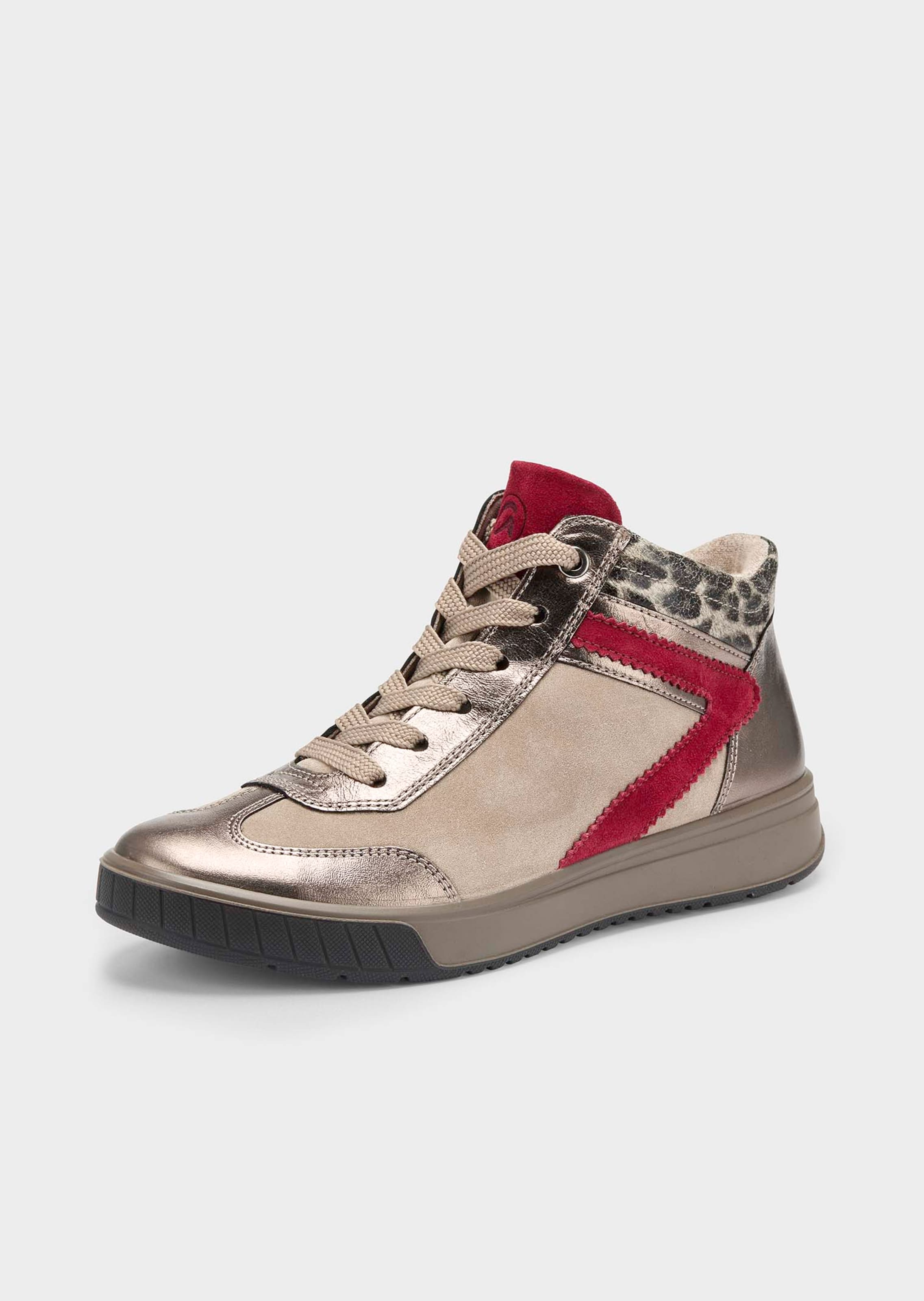 Trendige Stiefelette mit Leomuster