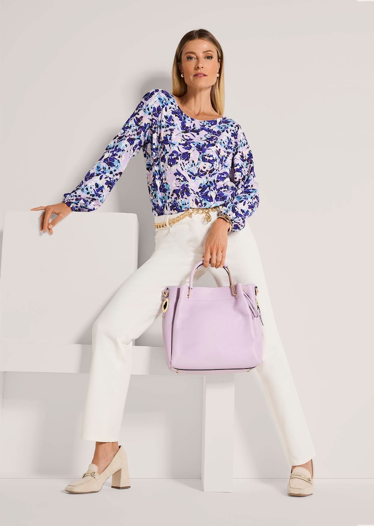 Bluse mit Rundhalsausschnitt