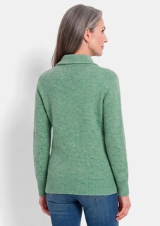 Strickjacke in Rippenstruktur mit Reissverschluss thumbnail 3