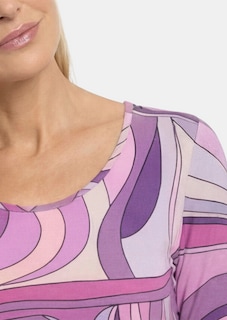 T-shirt en viscose avec un raffiné imprimé all-over thumbnail 5