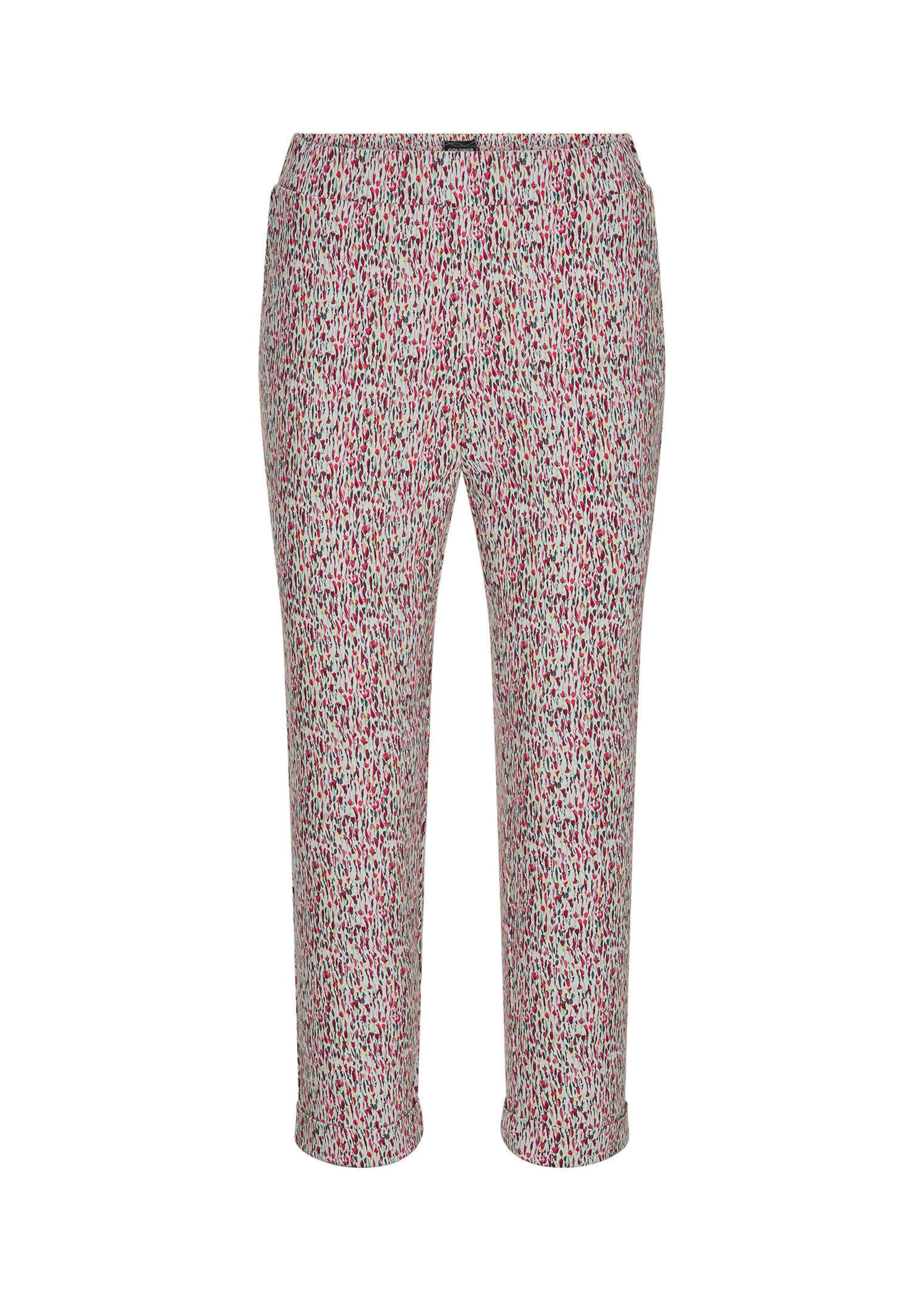 Gemusterte Schlupfhose in Stretch-Qualität